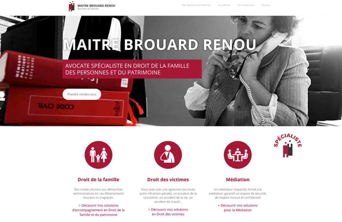 MAITRE BROUARD RENOU : Design et conception du site internet