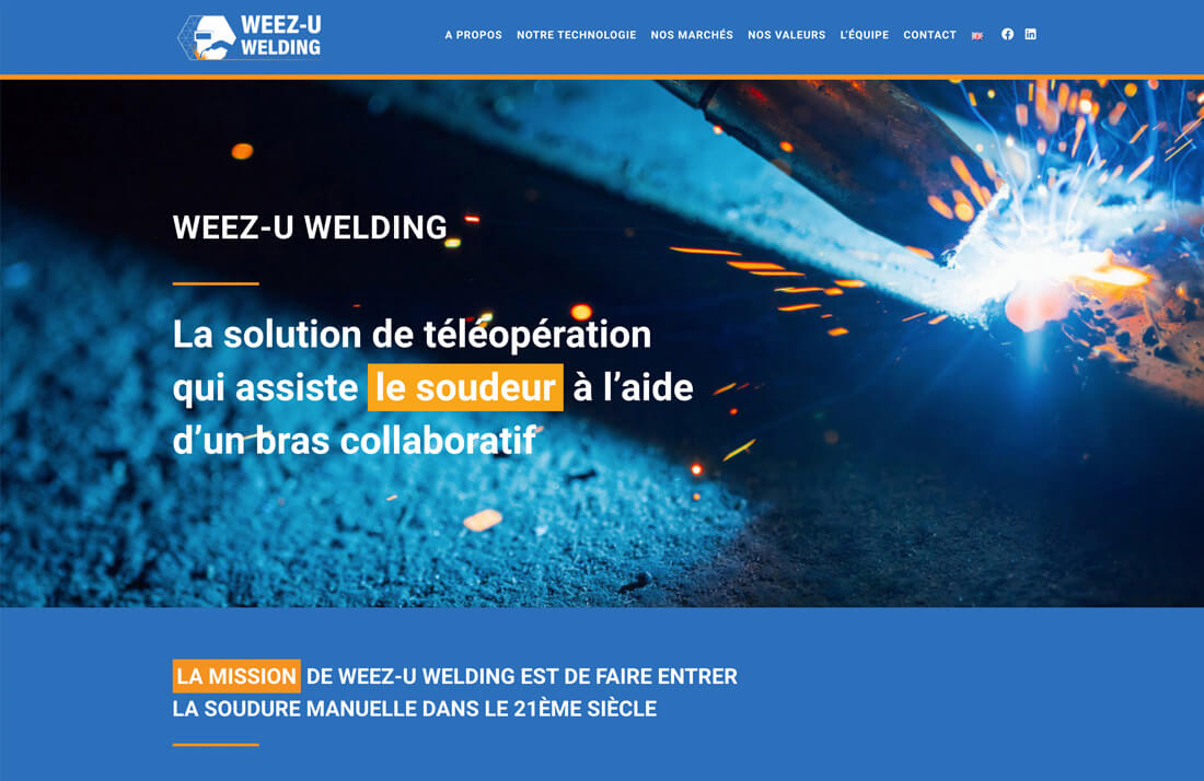 WEEZ-U WELDING : Design et conception du site internet